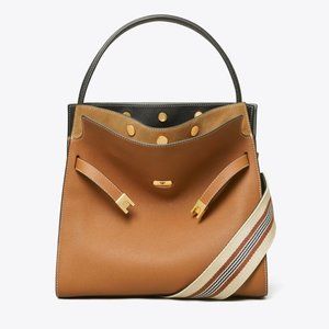 Tory Burch LEE RADZIWILL PEBBLED DOUBLE BAG